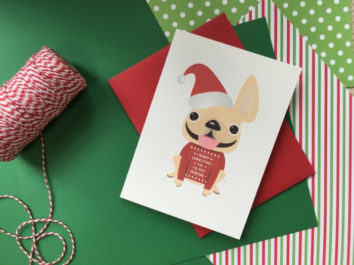 French Bulldog Christmas Cards